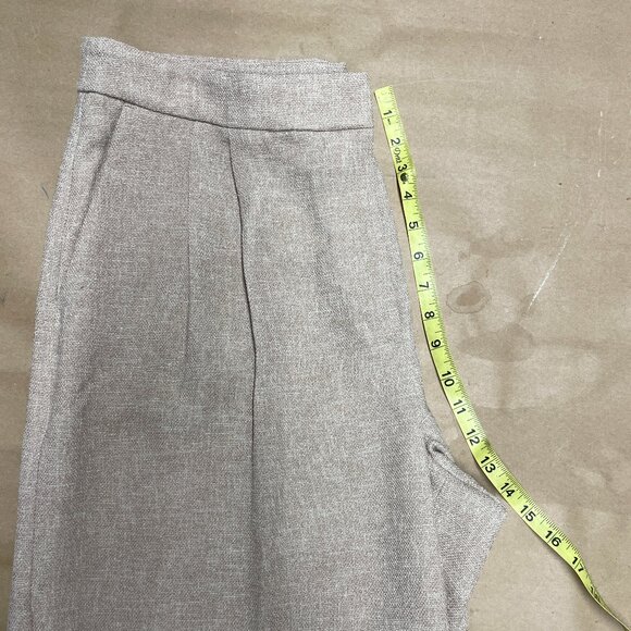 NWOT Express Womens Trouser Pleated Wide Leg Palazzo Linen look 14R - Picture 7 of 9